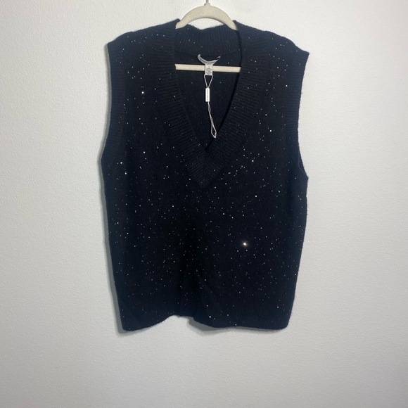 AUTUMN CASHMERE Sequin-embellished cashmere-blend vest - Picture 5 of 10